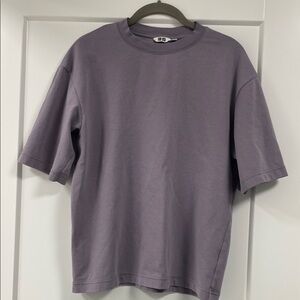 UNI QLO Men's Purple T-Shirt